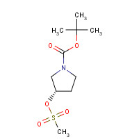 132945-75-6 2-Methyl-2-propanyl (3S)-3-[(methylsulfonyl)oxy]-1-pyrrolidinecarboxylate chemical structure