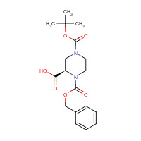 954388-33-1 (2R)-1-[(Benzyloxy)carbonyl]-4-{[(2-methyl-2-propanyl)oxy]carbonyl}-2-piperazinecarboxylic acid chemical structure