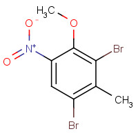 61827-59-6 1,3-Dibromo-4-methoxy-2-methyl-5-nitrobenzene chemical structure