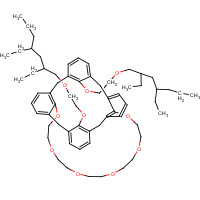 467435-58-1 43,44-Bis{2-[(2,4-diethylheptyl)oxy]ethoxy}-3,6,9,12,15,18-hexaoxahexacyclo[18.15.7.126,30.137,41.02,32.019,24]tetratetraconta-1,19,21,23,26(44),27,29,32,34,37(43),38,40-dodecaene chemical structure