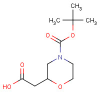 766539-28-0 (4-{[(2-Methyl-2-propanyl)oxy]carbonyl}-2-morpholinyl)acetic acid chemical structure