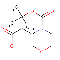 839710-38-2 [(3S)-4-{[(2-Methyl-2-propanyl)oxy]carbonyl}-3-morpholinyl]acetic acid chemical structure