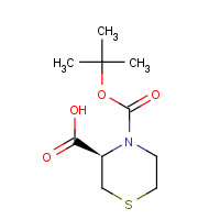 114525-81-4 (3R)-4-{[(2-Methyl-2-propanyl)oxy]carbonyl}-3-thiomorpholinecarboxylic acid chemical structure