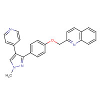 898562-94-2 2-({4-[1-Methyl-4-(4-pyridinyl)-1H-pyrazol-3-yl]phenoxy}methyl)quinoline chemical structure