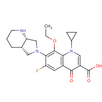 1029364-75-7 1-Cyclopropyl-8-ethoxy-6-fluoro-7-[(4aS,7aS)-octahydro-6H-pyrrolo[3,4-b]pyridin-6-yl]-4-oxo-1,4-dihydro-3-quinolinecarboxylic acid chemical structure