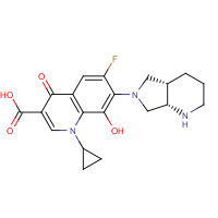 721970-36-1 1-Cyclopropyl-6-fluoro-8-hydroxy-7-[(4aS,7aS)-octahydro-6H-pyrrolo[3,4-b]pyridin-6-yl]-4-oxo-1,4-dihydro-3-quinolinecarboxylic acid chemical structure