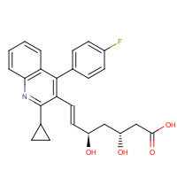 769908-13-6 (3R,5R,6E)-7-[2-Cyclopropyl-4-(4-fluorophenyl)-3-quinolinyl]-3,5-dihydroxy-6-heptenoic acid chemical structure
