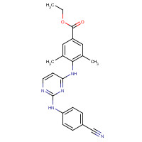 708254-90-4 Ethyl 4-({2-[(4-cyanophenyl)amino]-4-pyrimidinyl}amino)-3,5-dimethylbenzoate chemical structure