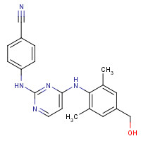 823786-21-6 4-[(4-{[4-(Hydroxymethyl)-2,6-dimethylphenyl]amino}-2-pyrimidinyl)amino]benzonitrile chemical structure