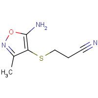 140454-98-4 3-[(5-Amino-3-methyl-1,2-oxazol-4-yl)sulfanyl]propanenitrile chemical structure