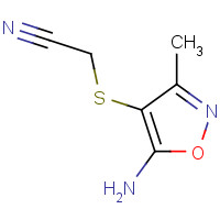140454-00-1 [(5-Amino-3-methyl-1,2-oxazol-4-yl)sulfanyl]acetonitrile chemical structure