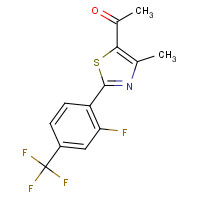 447406-74-8 1-[2-[2-fluoro-4-(trifluoromethyl)phenyl]-4-methyl-thiazol-5-yl]ethanone chemical structure