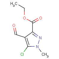 946061-21-8 ethyl 5-chloro-4-formyl-1-methyl-1H-pyrazole-3-carboxylate chemical structure