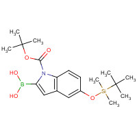335649-61-1 [1-(tert-butoxycarbonyl)-5-{[tert-butyl(dimethyl)silyl]oxy}-1H-indol-2-yl]boronic acid chemical structure