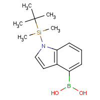 351457-64-2 {1-[Dimethyl(2-methyl-2-propanyl)silyl]-1H-indol-4-yl}boronic acid chemical structure