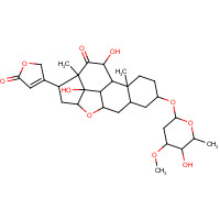 545-36-5 3-[(2,6-Dideoxy-3-O-methylhexopyranosyl)oxy]-11,14-dihydroxy-12-oxo-7,15-epoxycard-20(22)-enolide chemical structure