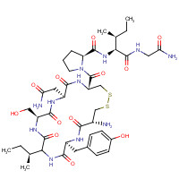 550-21-0 1-{[(4R,7S,10S,16S,19R)-19-Amino-7-(2-amino-2-oxoethyl)-13-[(2S)-2-butanyl]-16-(4-hydroxybenzyl)-10-(hydroxymethyl)-6,9,12,15,18-pentaoxo-1,2-dithia-5,8,11,14,17-pentaazacycloicosan-4-yl]carbonyl}-L-prolyl-L-isoleucylglycinamide chemical structure