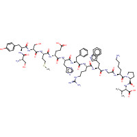 22006-64-0 L-Seryl-L-tyrosyl-L-seryl-L-methionyl-L-a-glutamyl-L-histidyl-L-phenylalanyl-L-arginyl-L-tryptophylglycyl-L-lysyl-L-prolyl-L-valine chemical structure