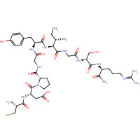 110590-61-9 L-Cysteinyl-L-a-aspartyl-L-prolylglycyl-L-tyrosyl-L-isoleucylglycyl-L-seryl-N<sup>5</sup>-(diaminomethylene)-L-ornithinamide chemical structure