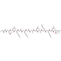 145854-61-1 L-Isoleucyl-L-asparaginyl-L-leucyl-L-lysyl-L-alanyl-L-lysyl-L-alanyl-L-alanyl-L-leucyl-L-alanyl-L-lysyl-L-lysyl-L-leucyl-L-leucinamide chemical structure