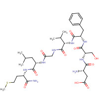 97559-35-8 L-a-Aspartyl-L-seryl-L-phenylalanyl-L-valylglycyl-L-leucyl-L-methioninamide chemical structure