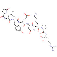 80887-44-1 5-Oxo-L-prolyl-L-leucyl-L-tyrosyl-L-a-glutamyl-L-asparaginyl-L-lysyl-L-prolyl-N<sup>5</sup>-(diaminomethylene)-L-ornithine chemical structure
