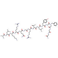 132996-61-3 D-Alanyl-L-leucyl-L-lysyl-L-arginyl-L-glutaminylglycyl-L-arginyl-L-allothreonyl-L-leucyl-D-tyrosylglycyl-N-benzylglycylglycylglycinamide chemical structure