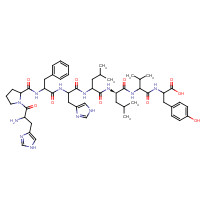 50410-01-0 Histidylprolylphenylalanylhistidylleucyl-D-leucylvalyltyrosine chemical structure