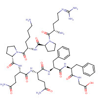 57468-17-4 N<sup>5</sup>-(Diaminomethylene)-L-ornithyl-L-prolyl-L-lysyl-L-prolyl-L-glutaminyl-L-glutaminyl-L-phenylalanyl-L-phenylalanylglycine chemical structure
