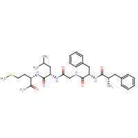 51165-05-0 L-Phenylalanyl-L-phenylalanylglycyl-L-leucyl-L-methioninamide chemical structure
