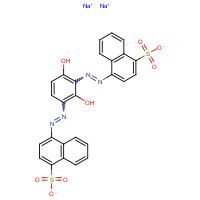 5850-16-8 Disodium 4,4'-[(2,4-dihydroxy-1,3-phenylene)di-2,1-diazenediyl]di(1-naphthalenesulfonate) chemical structure