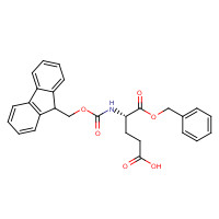 122350-52-1 (4S)-5-(Benzyloxy)-4-{[(9H-fluoren-9-ylmethoxy)carbonyl]amino}-5-oxopentanoic acid (non-preferred name) chemical structure