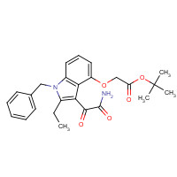 889675-08-5 2-Methyl-2-propanyl ({3-[amino(oxo)acetyl]-1-benzyl-2-ethyl-1H-indol-4-yl}oxy)acetate chemical structure