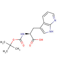 129423-33-2 N-{[(2-Methyl-2-propanyl)oxy]carbonyl}-3-(1H-pyrrolo[2,3-b]pyridin-3-yl)-L-alanine chemical structure