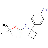1259224-00-4 2-Methyl-2-propanyl [1-(4-aminophenyl)cyclobutyl]carbamate chemical structure