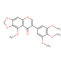 41743-73-1 9-Methoxy-7-(3,4,5-trimethoxyphenyl)-8H-[1,3]dioxolo[4,5-g]chromen-8-one chemical structure