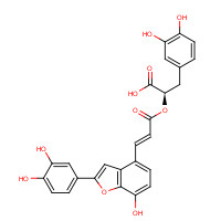115841-09-3 (2R)-3-(3,4-Dihydroxyphenyl)-2-({(2E)-3-[2-(3,4-dihydroxyphenyl)-7-hydroxy-1-benzofuran-4-yl]prop-2-enoyl}oxy)propanoic acid chemical structure