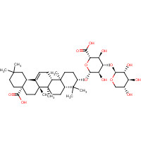 96990-18-0 olean-12-en-28-oic acid, 3-[(3-O-b-D-xylopyranosyl-b-D-glucopyranuronosyl)oxy]-, (3b)- chemical structure