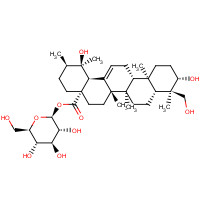 42719-32-4 [(2S,3R,4S,5S,6R)-3,4,5-trihydroxy-6-(hydroxymethyl)tetrahydropyran-2-yl] (1R,2R,4aS,6aR,6aS,6bR,8aR,9R,10S,12aR,14bS)-1,10-dihydroxy-9-(hydroxymethyl)-1,2,6a,6b,9,12a-hexamethyl-2,3,4,5,6,6a,7,8,8a,10,11,12,13,14b-tetradecahydropicene-4a-carboxylate chemical structure