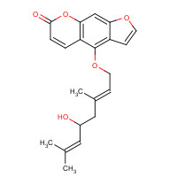 88206-46-6 4-{[(2E)-5-hydroxy-3,7-dimethylocta-2,6-dien-1-yl]oxy}-7H-furo[3,2-g]chromen-7-one chemical structure