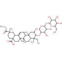 65497-07-6 4-O-(2,23,28-Trihydroxy-29-methoxy-28,29-dioxoolean-12-en-3-yl)pentopyranosyl hexopyranoside chemical structure