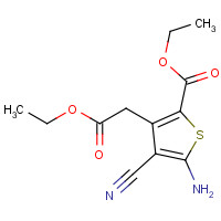 58168-20-0 ethyl 5-amino-4-cyano-3-(2-ethoxy-2-oxoethyl)thiophene-2-carboxylate chemical structure