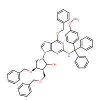 142217-78-5 (2R,3S,5S)-3-(Benzyloxy)-5-[6-(benzyloxy)-2-{[(4-methoxyphenyl)(diphenyl)methyl]amino}-9H-purin-9-yl]-2-[(benzyloxy)methyl]cyclopentanol chemical structure