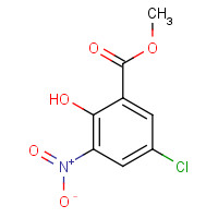 5043-79-8 benzoic acid, 5-chloro-2-hydroxy-3-nitro-, methyl ester chemical structure