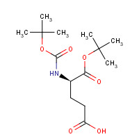 73872-71-6 (4R)-5-[(2-Methyl-2-propanyl)oxy]-4-({[(2-methyl-2-propanyl)oxy]carbonyl}amino)-5-oxopentanoic acid (non-preferred name) chemical structure