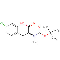 125324-00-7 4-Chloro-N-methyl-N-{[(2-methyl-2-propanyl)oxy]carbonyl}phenylalanine chemical structure