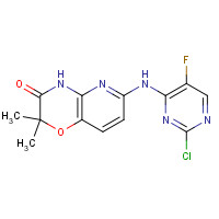 575484-83-2 6-[(2-Chloro-5-fluoropyrimidin-4-yl)amino]-2,2-dimethyl-2H-pyrido[3,2-b][1,4]oxazin-3(4H)-one chemical structure