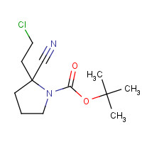 960294-12-6 2-Methyl-2-propanyl 2-(2-chloroethyl)-2-cyano-1-pyrrolidinecarboxylate chemical structure