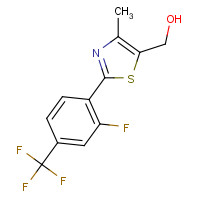 447406-75-9 [2-[2-fluoro-4-(trifluoromethyl)phenyl]-4-methyl-thiazol-5-yl]methanol chemical structure