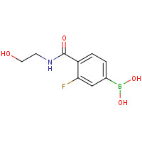 874289-21-1 {3-Fluoro-4-[(2-hydroxyethyl)carbamoyl]phenyl}boronic acid chemical structure
